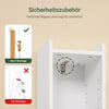SoBuy Bad Hochschrank mit Verstellbare Ablagen schmal Weiß 20x145x20cm BZR34-K-W