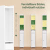 SoBuy Bad Hochschrank mit Verstellbare Ablagen schmal Weiß 20x145x20cm BZR34-K-W