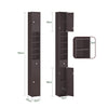 SoBuy Bad Hochschrank mit Verstellbare Ablagen schmal Braun 20x180x20cm BZR34-BR
