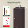 SoBuy Bad Hochschrank mit Verstellbare Ablagen schmal Braun 20x180x20cm BZR34-BR
