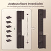SoBuy | Badzimmerschrank Schmal | mit Verstellbare Ablagen | Braun | BZR34-II-BR