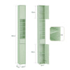 SoBuy | Badezimmer Hochschrank Schmal | mit Verstellbare Ablagen | Hellgrün | 20x180x20cm BZR34-II-GR