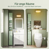 SoBuy | Badezimmer Hochschrank Schmal | mit Verstellbare Ablagen | Hellgrün | 20x180x20cm BZR34-II-GR