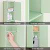 SoBuy | Badezimmer Hochschrank Schmal | mit Verstellbare Ablagen | Hellgrün | 20x180x20cm BZR34-II-GR