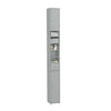 SoBuy | Bad Hochschrank | mit Verstellbare Ablagen schmal | Hellgrau | 20x180x20cm | BZR34-II-HG