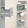 SoBuy | Bad Hochschrank | mit Verstellbare Ablagen schmal | Hellgrau | 20x180x20cm | BZR34-II-HG