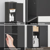 SoBuy | Bad Hochschrank | mit Verstellbare Ablagen schmal | Schwarz | 20x180x20cm | BZR34-II-SCH