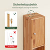 SoBuy | Bad Hochschrank | mit Verstellbare Ablagen schmal Zedernholz | 20x180x20cm | BZR34-II-SH