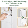 SoBuy Bad Hochschrank mit Verstellbare Ablagen schmal Weiß 20x145x20cm BZR34-K-W