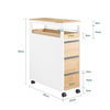 Vorverkauf | SoBuy Nischenregal mit 3 Schubladen schmaler Nischenwagen für Küche Bad 23x82x65cm BZR54