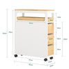 Vorverkauf | SoBuy Nischenregal mit 3 Schubladen schmaler Nischenwagen für Küche Bad 23x82x65cm BZR54