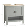SoBuy | Waschbeckenunterschrank | Badschrank | Waschtisch Hellgrau | BZR69-HG