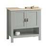 SoBuy | Waschbeckenunterschrank | Badschrank | Waschtisch Hellgrau | BZR69-HG