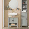 SoBuy | Waschbeckenunterschrank | Badschrank | Waschtisch Hellgrau | BZR69-HG