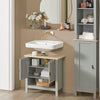 SoBuy | Waschbeckenunterschrank | Badschrank | Waschtisch Hellgrau | BZR69-HG