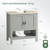 SoBuy | Waschbeckenunterschrank | Badschrank | Waschtisch Hellgrau | BZR69-II-HG