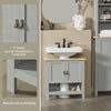 SoBuy | Waschbeckenunterschrank | Badschrank | Waschtisch Hellgrau | BZR69-II-HG