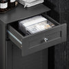 SoBuy | Wäscheschrank mit Wäschesack | Wäschesammler | Wäschekorb | Dunkelgrau | BZR73-DG
