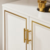 Vorverkauf | SoBuy | Waschbeckenunterschrank | Badschrank | Waschtisch | Weiß+Gold | BZR86-W