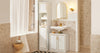 Vorverkauf | SoBuy | Waschbeckenunterschrank | Badschrank | Waschtisch | Weiß+Gold | BZR86-W