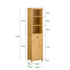 SoBuy | Badschrank mit Wäschesack | Hochschrank | Badregal | Wäscheschrank | Dunkelnatur | BZR95-SN