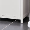 SoBuy | Badschrank mit Wäschesack | Hochschrank | Badregal | Wäscheschrank | Weiß | BZR95-W
