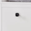 SoBuy | Badschrank mit Wäschesack | Hochschrank | Badregal | Wäscheschrank | Weiß | BZR95-W