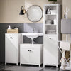 SoBuy | Wäscheschrank mit Wäschetruhe | Wäschesammler | Badschrank | Wäschesack | Weiß | BZR96-W
