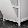 SoBuy | Wäscheschrank mit Wäschetruhe | Wäschesammler | Badschrank | Wäschesack | Weiß | BZR96-W