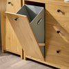 SoBuy | Wäscheschrank mit Wäschesack | Badschrank | Wäschekorb | Badkommode | Dunkelnatur | BZR97-SN
