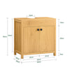 SoBuy | Waschbeckenunterschrank| Badezimmerschrank | Waschtisch | Dunkelnatur | BZR98-SN