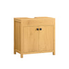 SoBuy | Waschbeckenunterschrank| Badezimmerschrank | Waschtisch | Dunkelnatur | BZR98-SN