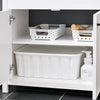 SoBuy | Waschbeckenunterschrank| Badezimmerschrank | Waschtisch | Weiß | BZR98-W