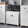 SoBuy | Waschbeckenunterschrank| Badezimmerschrank | Waschtisch | Weiß | BZR98-W