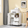 Vorverkauf | SoBuy | Druckertisch mit Schublade | Beistelltisch | Couchtisch Weiß | FBT105-W