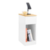 SoBuy Nachttisch schmal Beistelltisch mit Schublade Weiß-Natur 25x60x40cm FBT111-II-WN