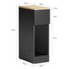 SoBuy Nachttisch 2er Set schmal Beistelltisch mit Schublade Schwarz 20x60x35cm FBT111-SCHx2
