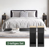 SoBuy Nachttisch 2er Set schmal Beistelltisch mit Schublade Schwarz 20x60x35cm FBT111-SCHx2