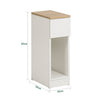 SoBuy Nachttisch 2er Set schmal Beistelltisch mit Schublade Weiß 20x60x35cm FBT111-WNx2