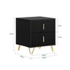 SoBuy | Nachttisch mit 2 Schubladen | Sofatisch | Beistelltisch | Schwarz | FBT115-SCH