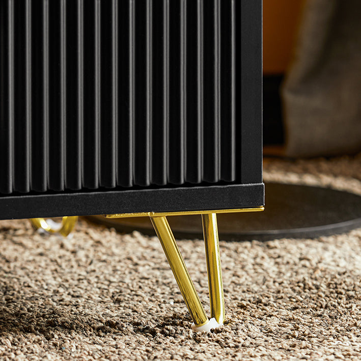 SoBuy | Nachttisch 2er Set Schwarz | mit 2 Schubladen | FBT115-SCHx2