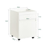 SoBuy | Rollcontainer | Bürowagen | Beistelltisch mit Rollen | Druckertisch | Weiß | FBT121-W