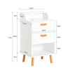 SoBuy | Nachttisch | Nachtschrank | Beistelltisch | Sofatisch | Telefontisch | Weiß | FBT125-W