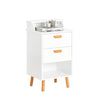 SoBuy | Nachttisch | Nachtschrank | Beistelltisch | Sofatisch | Telefontisch | Weiß | FBT125-W