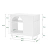 SoBuy | Druckertisch | Druckerständer | Aktenschrank mit Fächern | Beistelltisch | Weiß | FBT135-W