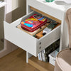 SoBuy | Nachttisch | Boxspringbett | Sofatisch | Beistelltisch | Nachtkommode | Weiß | FBT137-W