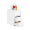 SoBuy | Beistelltisch | Sofatisch | Nachttisch | Boxspringbett | schmal Telefontisch | Weiß | FBT144-W