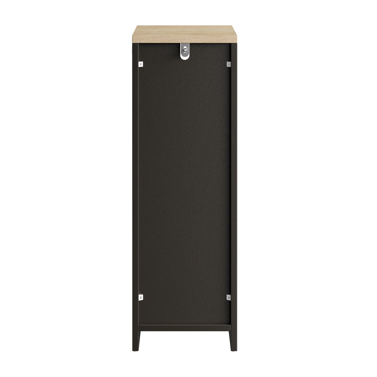SoBuy Nachttisch schmal 20cm breit mit 2 Schubladen | Beistelltisch Schwarz 60x35cm FBT149-SCH