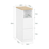 Vorverkauf | SoBuy Nachttisch schmal Beistelltisch | mit 2 Schubladen Weiß | 20x60x35cm | FBT149-WN