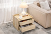 SoBuy | Nachttisch mit 2 Schubladen | Telefontisch | Sofatisch | Beistelltisch | Natur | FBT153-N